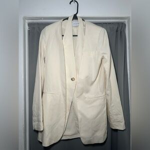 Lattelier Cream Tailored Blazer Size Small